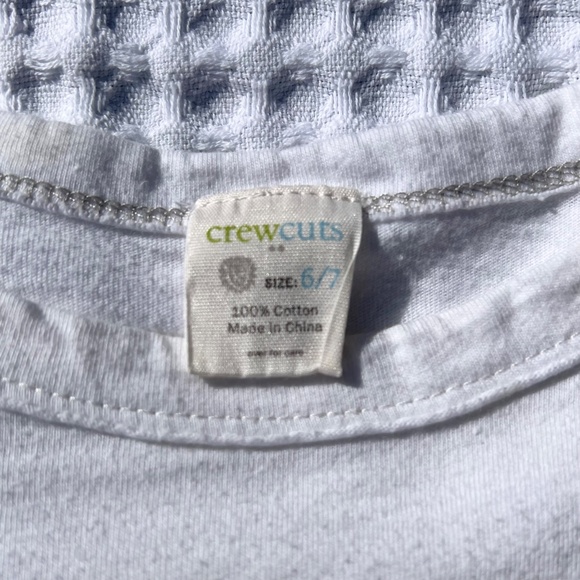 Crewcuts White Short Sleeve Tee with Front Pocket - Picture 7 of 8